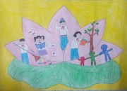 Vẽ tranh với chủ đề: “ Thiếu nhi Việt Nam làm nghìn việc tốt”